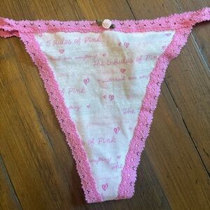 Victoria’s Secret pink cotton v-string